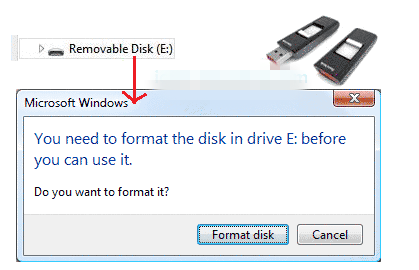 fix inaccessible USB flash drive