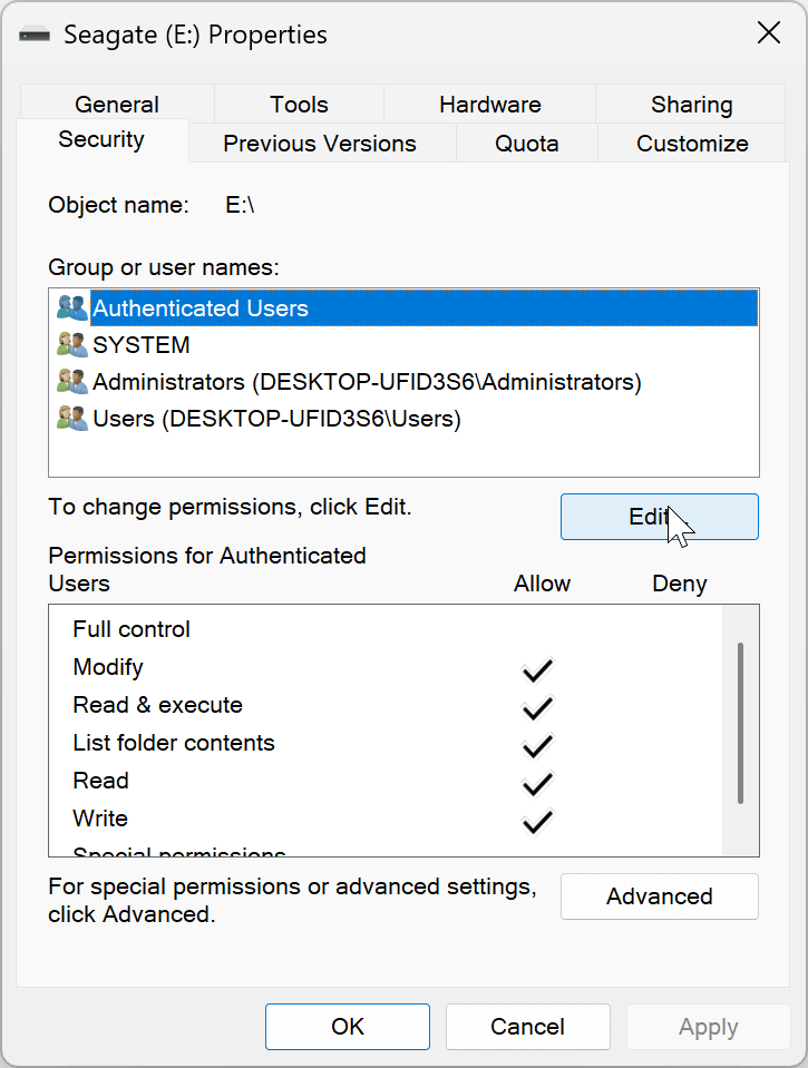 Seagate drive read-only on Windows 11/10