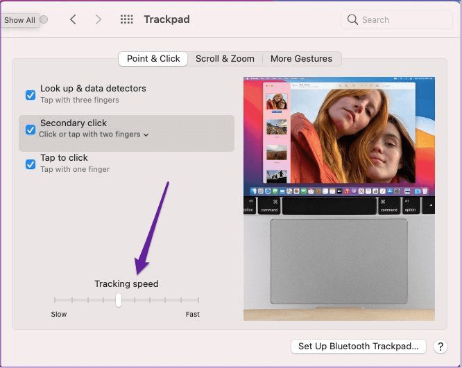 Change Trackpad Settings on Mac