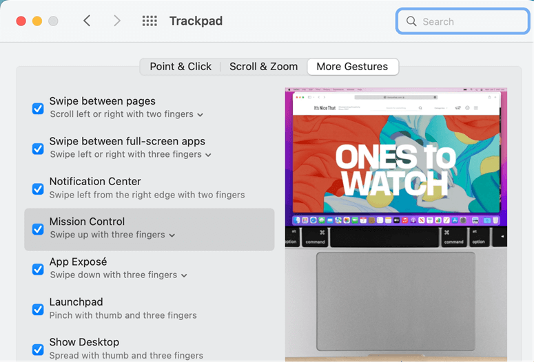Change Trackpad Settings on Mac