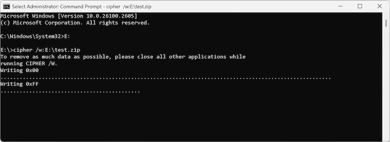 permanently delete text files