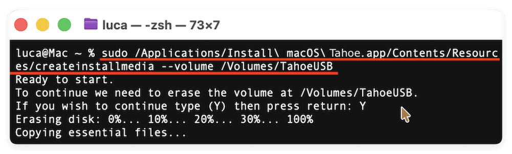create bootable USB on Mac