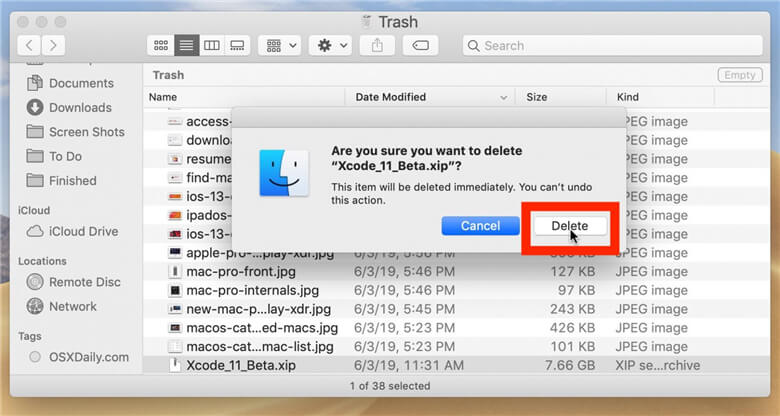 Permanently Delete Files on Mac