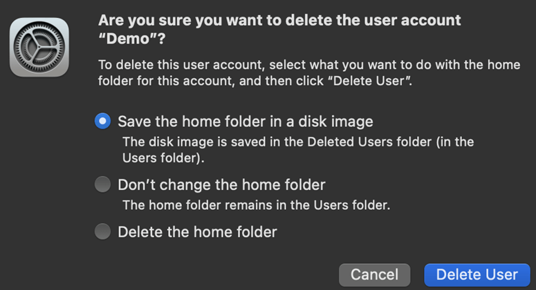 Delete User Account on Mac
