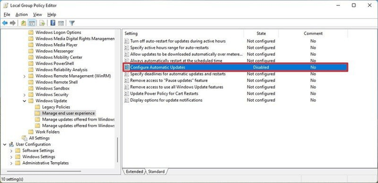 Disabl Automatic Updates on Windows 11