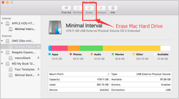 how to format Mac hard drive partition