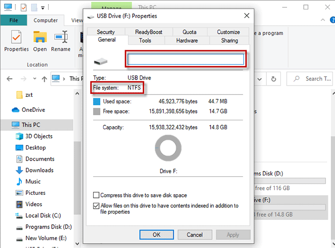 format FAT32 to NTFS