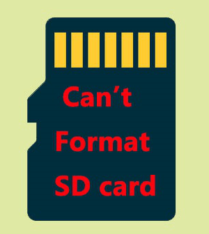 fix cannot format sd card