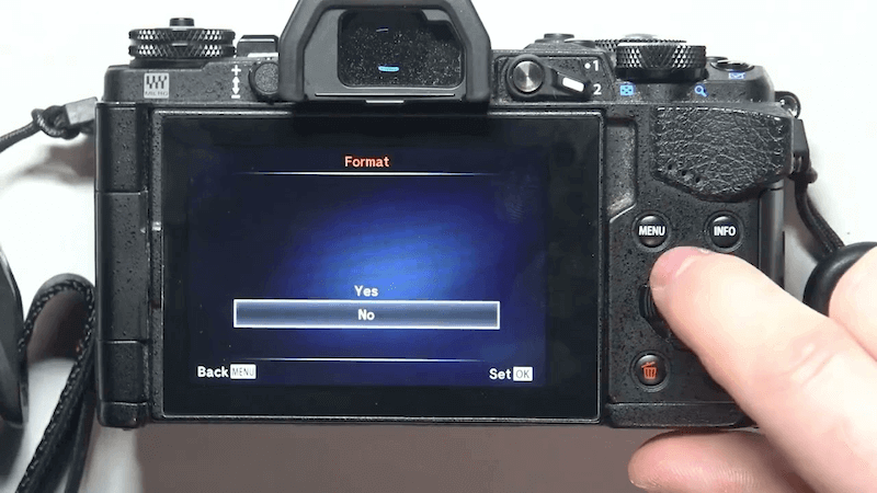 shred photos/videos on Olympus digital camera