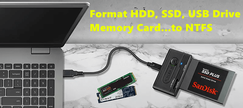format a drive to NTFS
