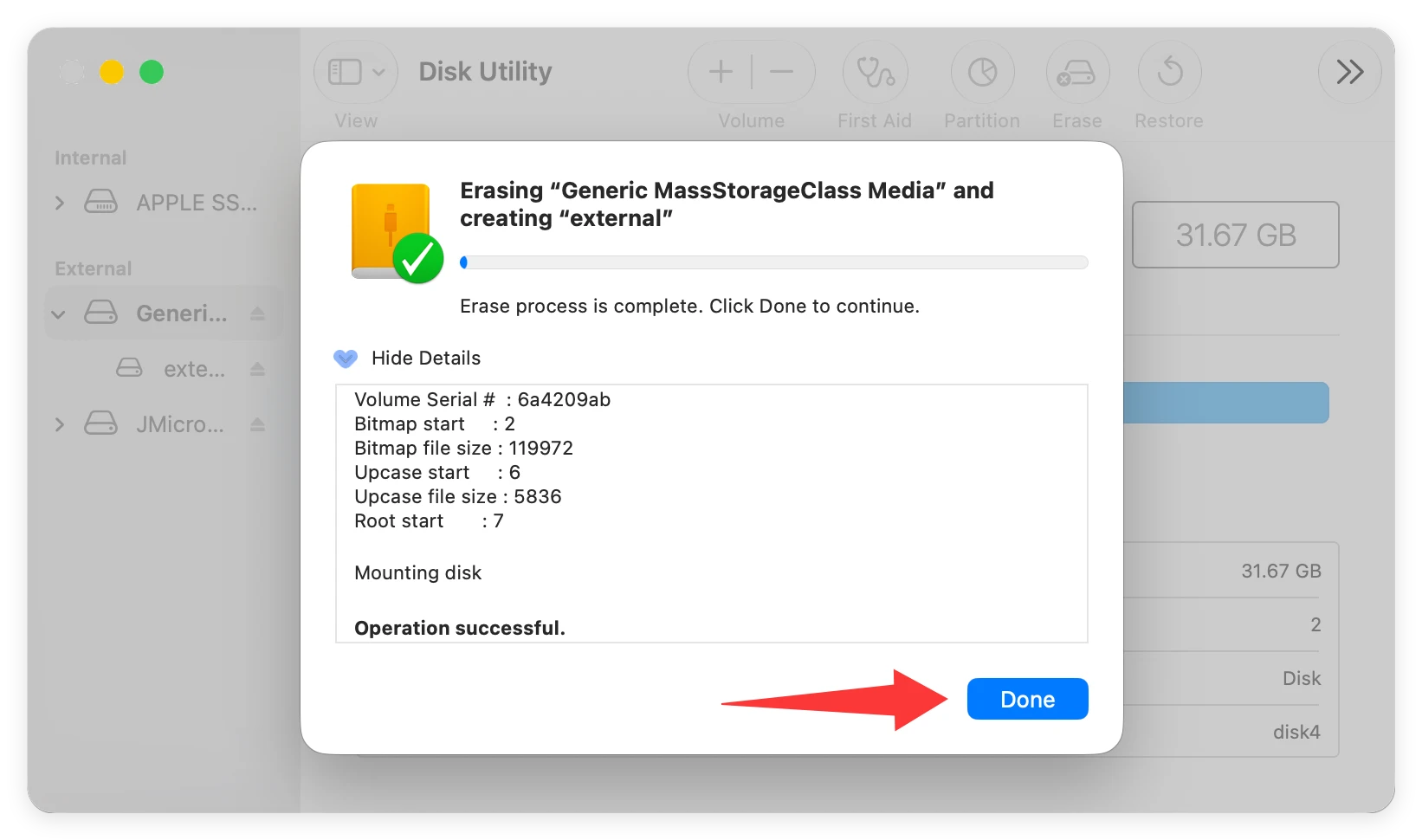 format external hard drive/USB drive/memory card on macOS 27 Golden Gate