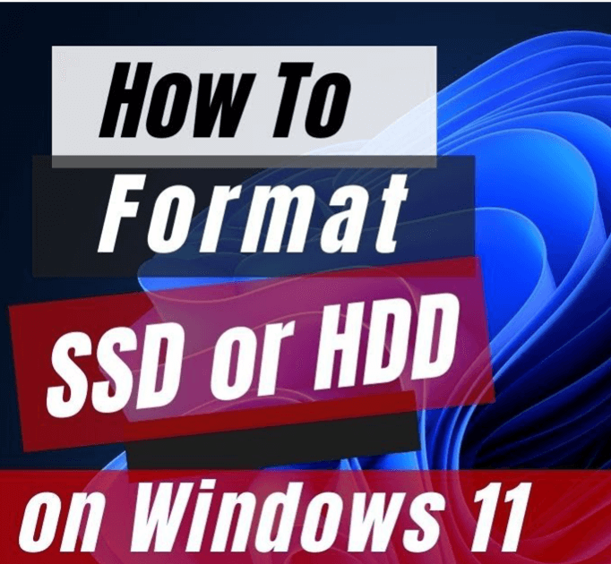 format new ssd windows 11