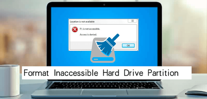 how to format inaccessible hard drive partition