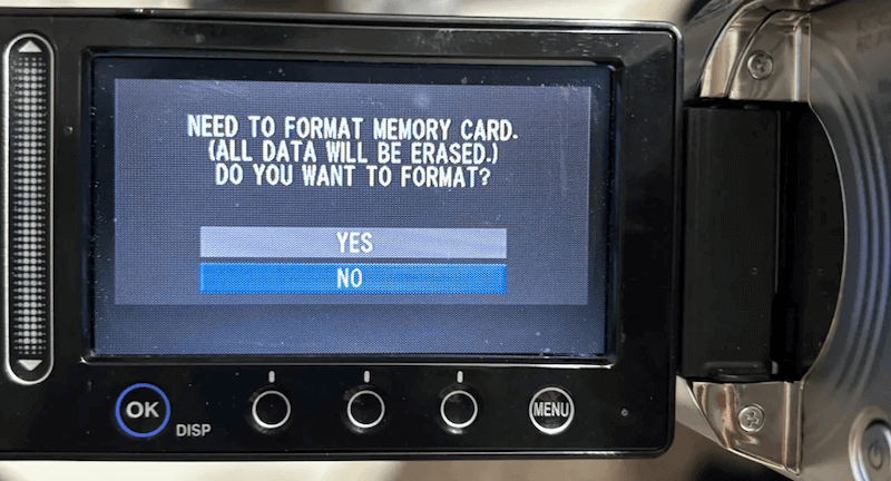 JVC digital camcorder data erasure
