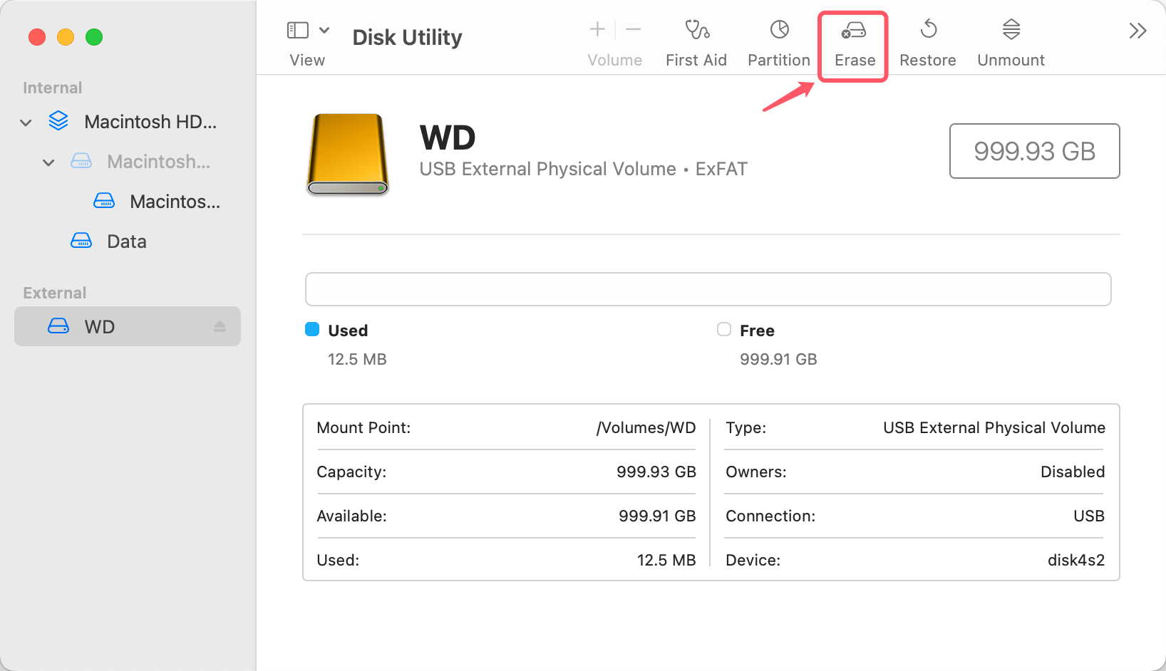 Format WD External Hard Drive on Mac on Mac