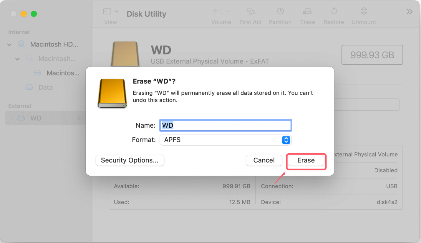 Format WD External Hard Drive on Mac on Mac