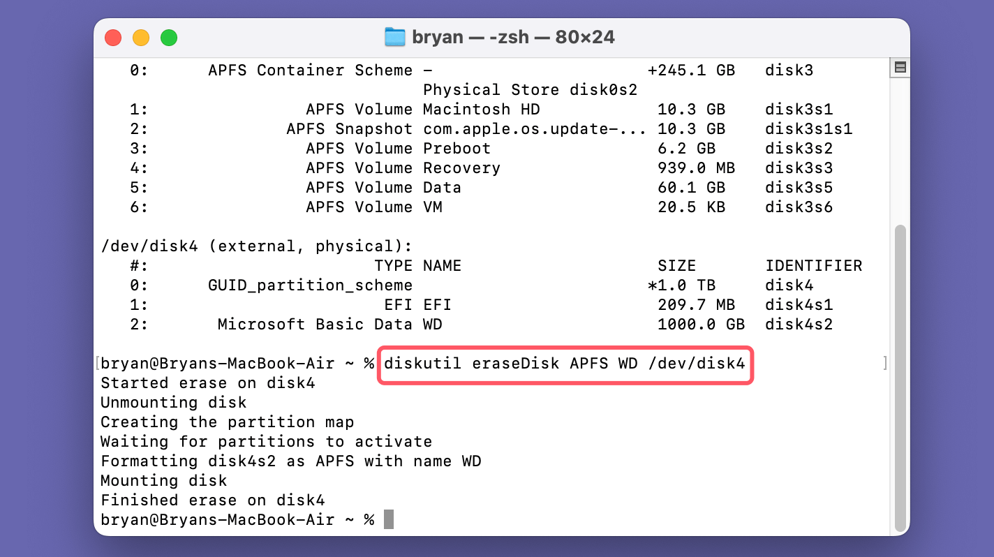 Format WD External Hard Drive on Mac on Mac