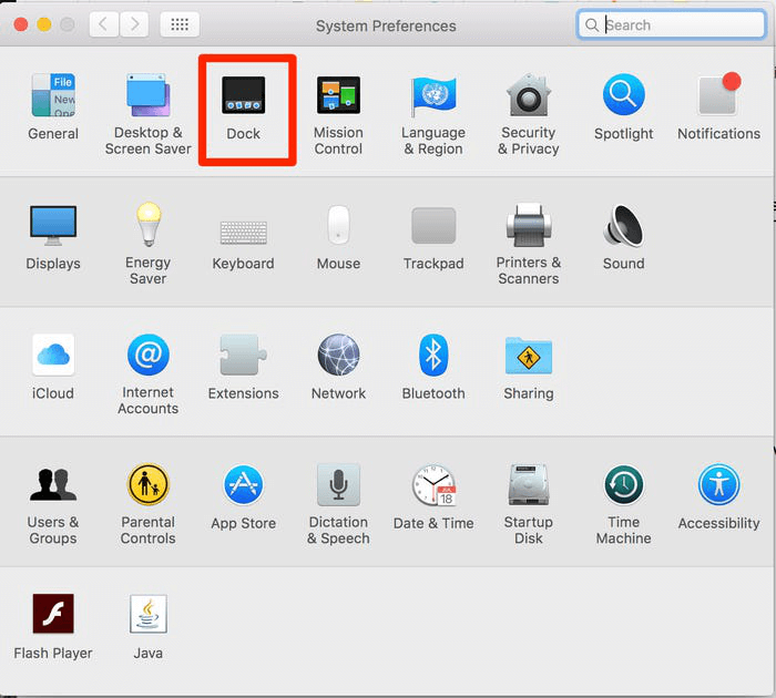hide dock on Mac