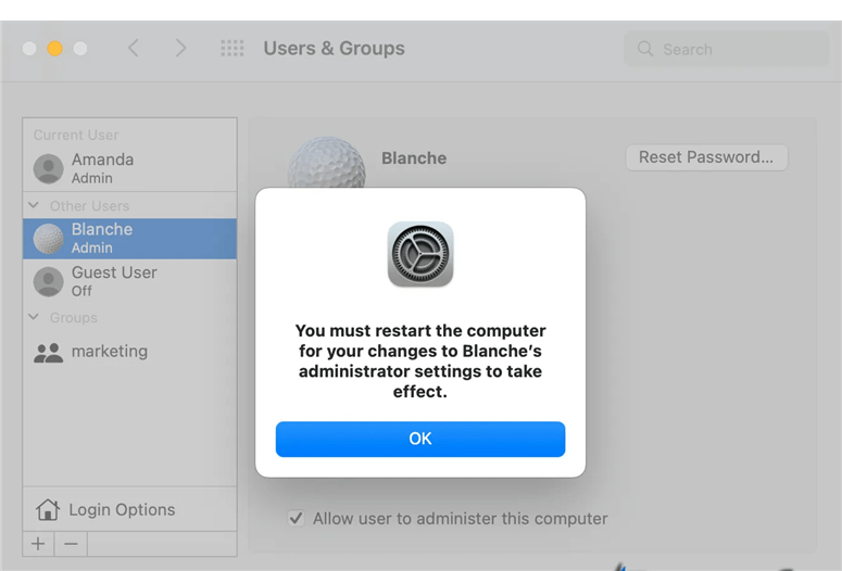 Administrator Account on Mac