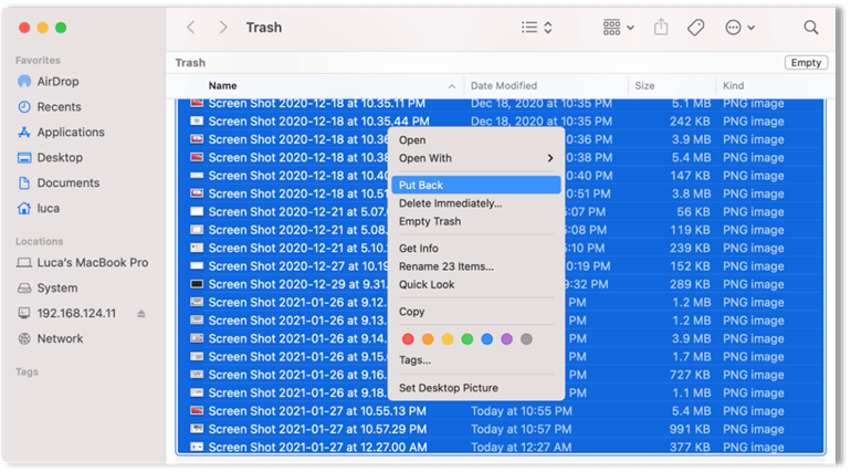 Take Screenshots and Recover Deleted Screenshots on Mac