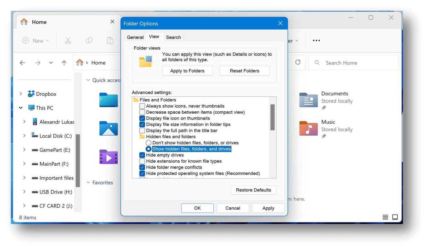 Make Your Files Visible