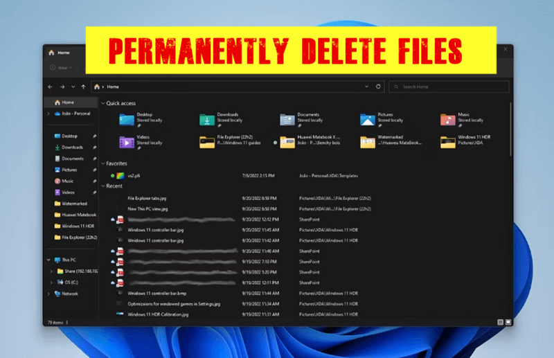 Permanently Delete Files
