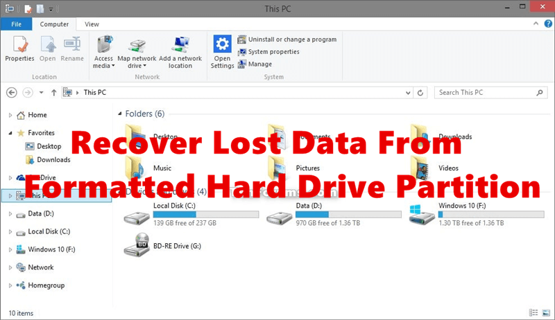 How to recover formatted data?