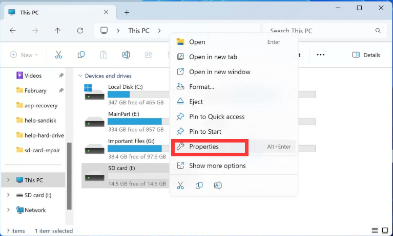 fix a corrupted SD card