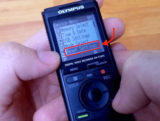 erase voice recorder data permanently