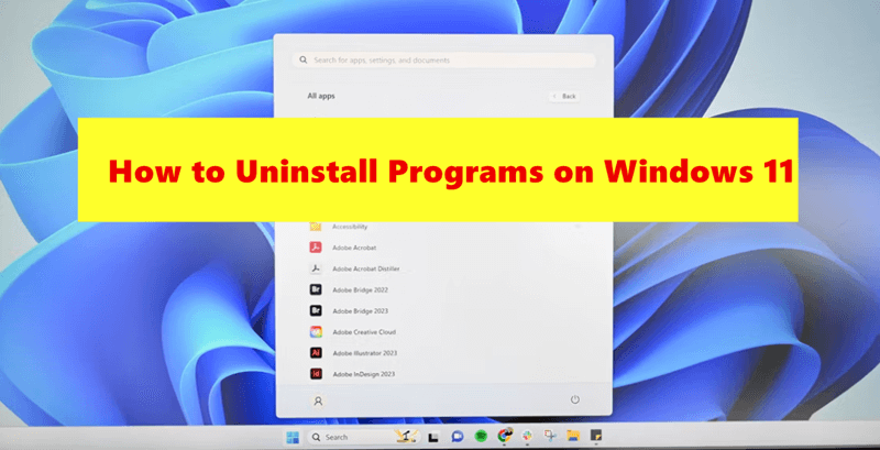 uninstall programs on Windows 11
