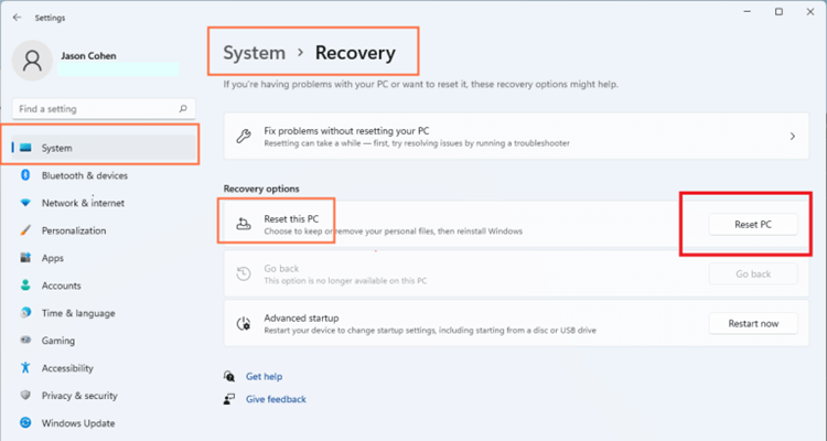 permanently erase data from Surface Laptop