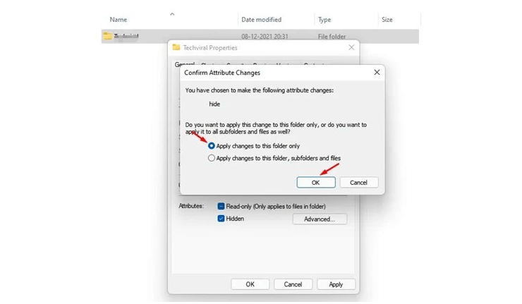 hide files on Windows 11