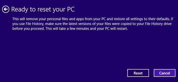 factory reset Windows 8/8.1 PC