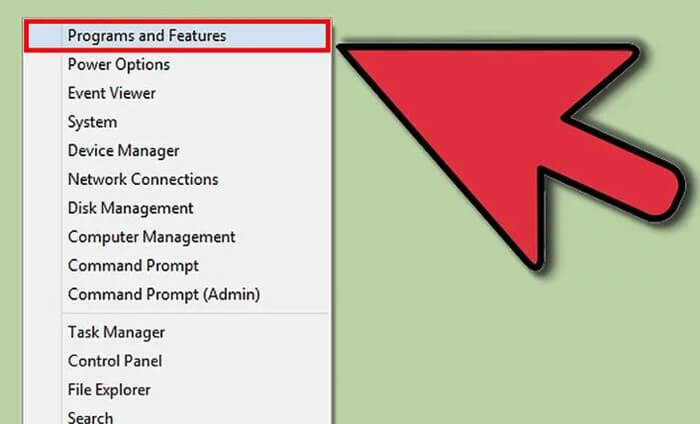 Delete programs on Windows 8/8.1