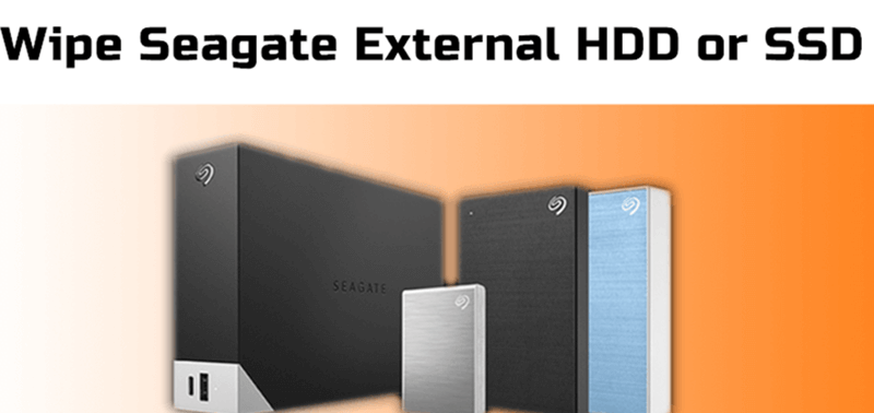 wipe a Seagate external hard drive