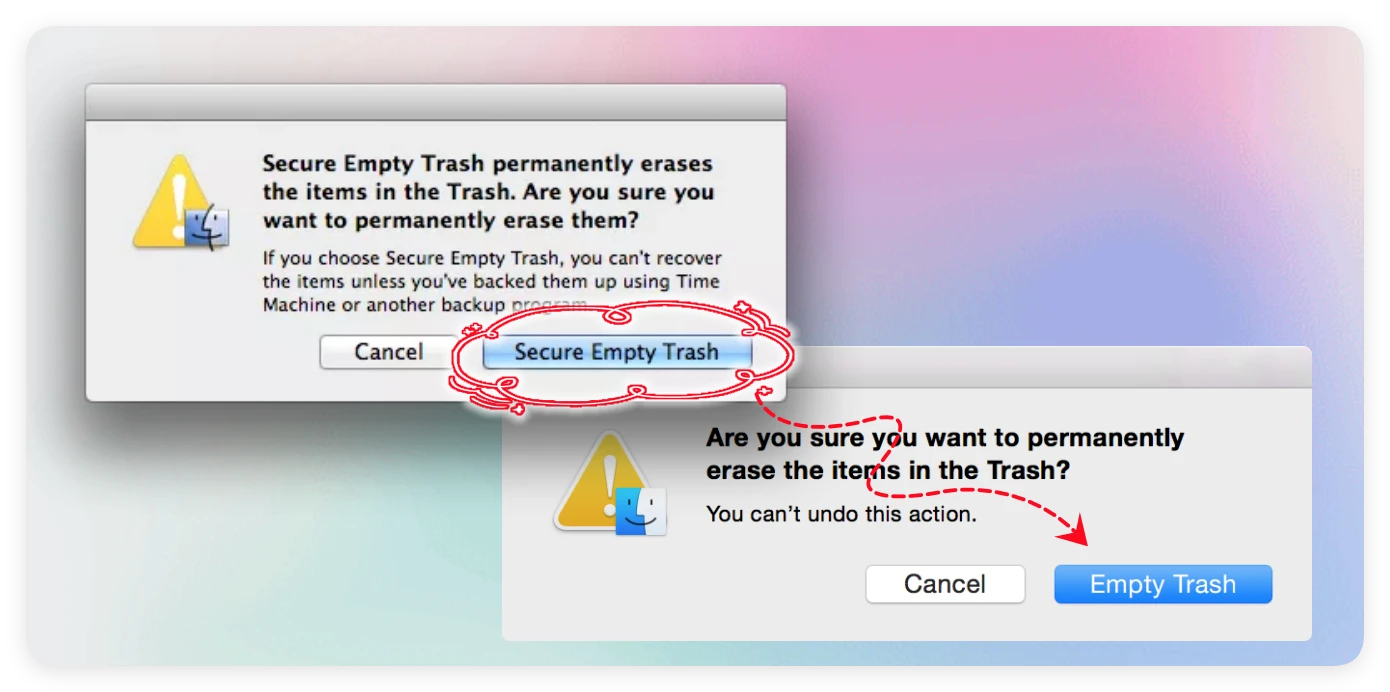 wipe trash bin on Mac to avoid data recovery