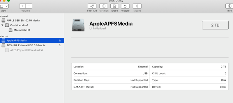Fix Unmounted APFS Container on Mac
