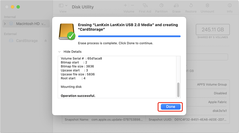 Format SDHC/SDXC Card on Mac