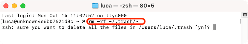 Use Terminal to Delete Files/Folders on Mac