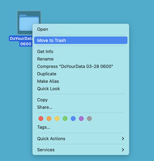 delete folder on Mac