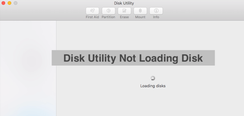 Mac Disk Utility not loading disk