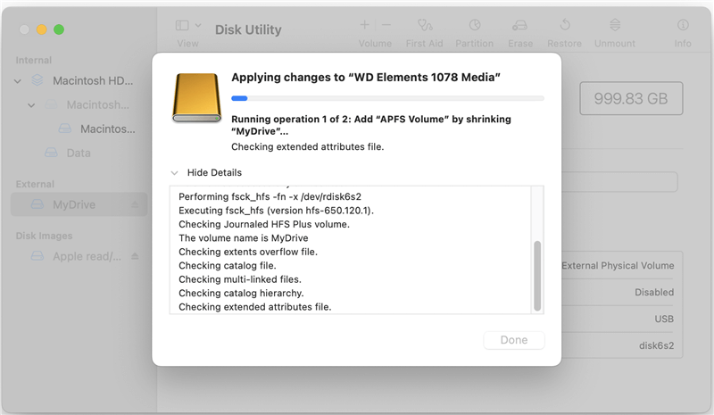 create a new volume on a hard drive