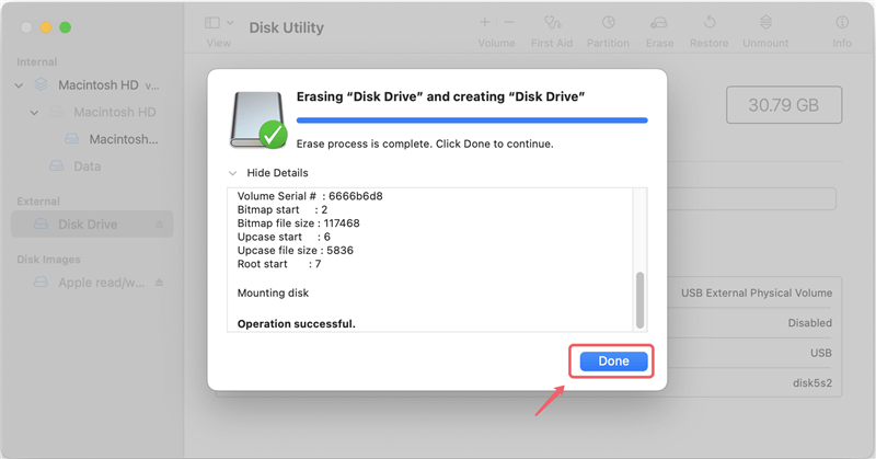 format hard drive in macOS Mojave