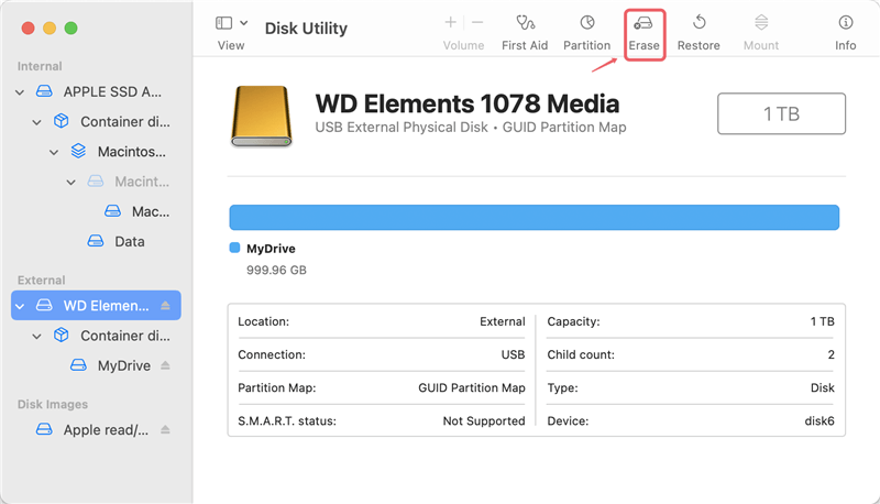 format WD portable hard drive on Mac