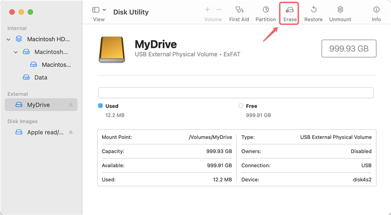 cannot format external hard drive on Mac