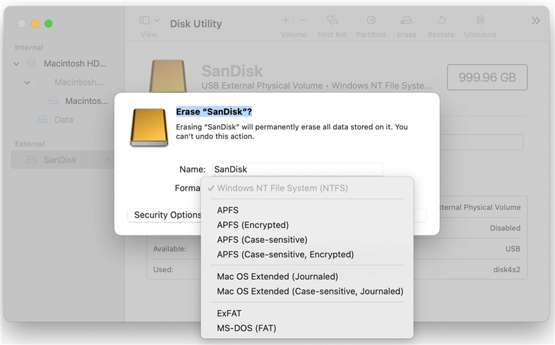 can't copy files from Mac to an external SSD