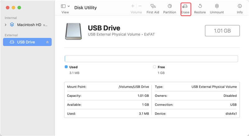 Permanently Erase Data from an External Hard Drive on Mac