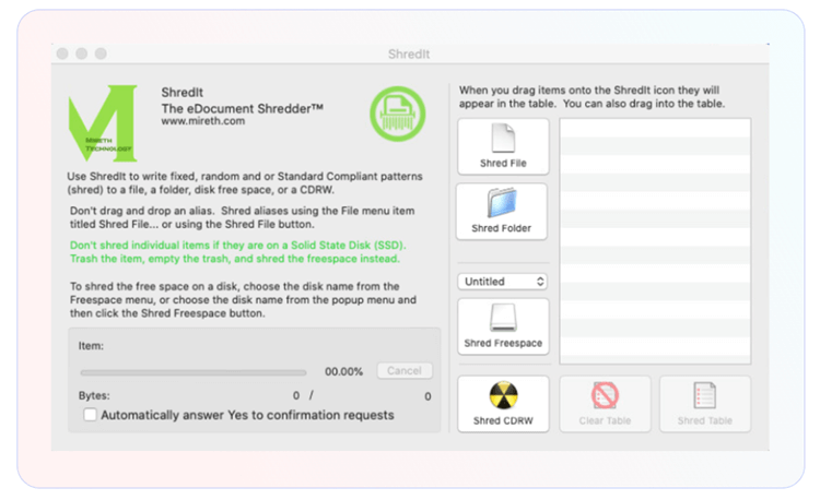 ShredItX - Mac File Shredder