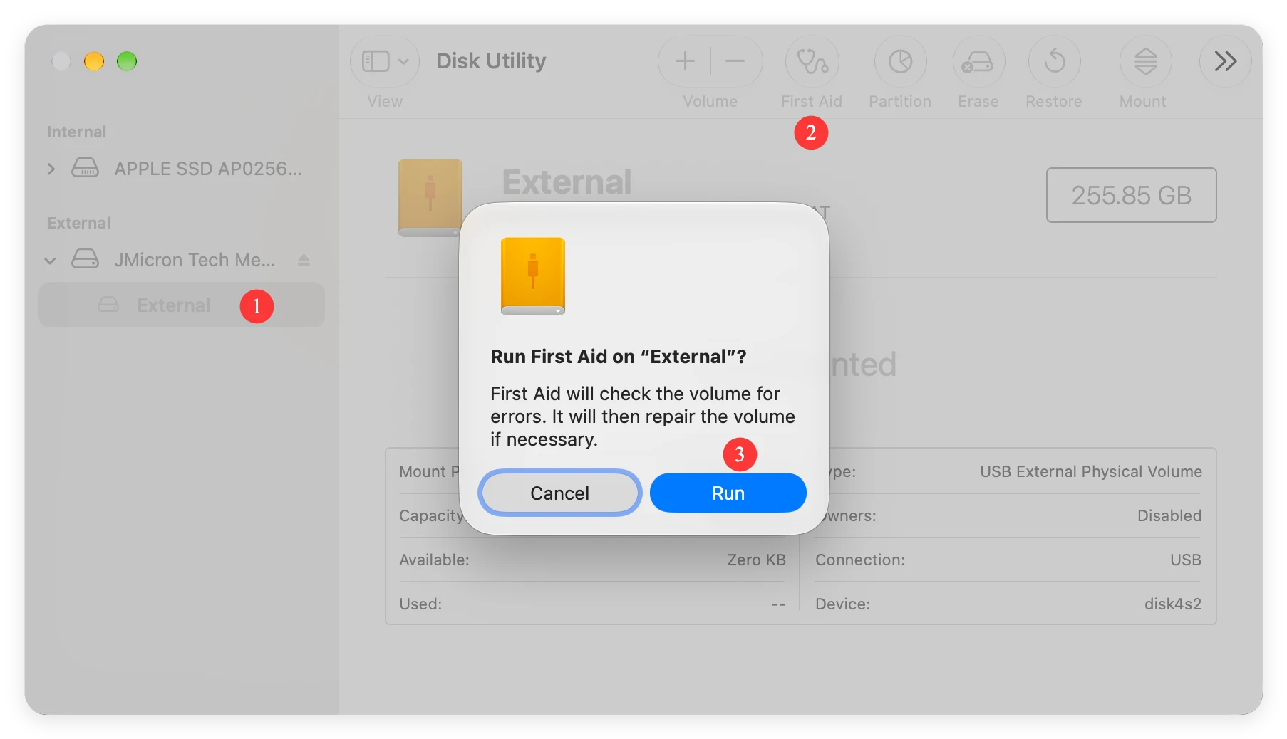 external hard drive not showing up on macOS 27 Golden Gate