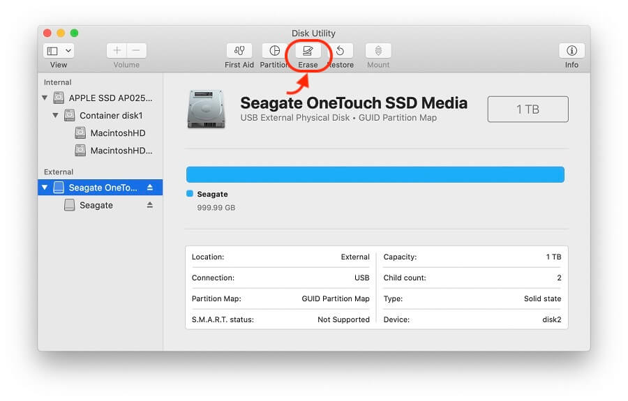 Format USB Drive, External Hard Drive on macOS Catalina (macOS 10.15)
